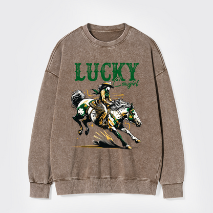 Lucky Cowgirl Washed Sweatshirts