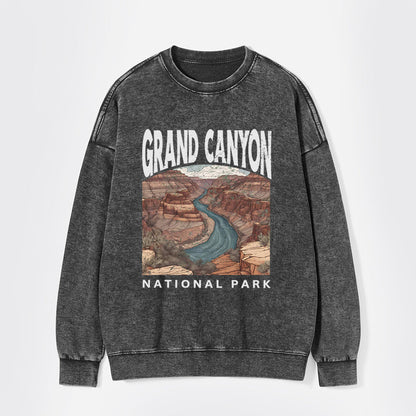 Retro Grand Canyon National Park Washed Sweatshirts