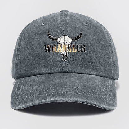 Wrangler Cow Bull Washed Baseball Cap