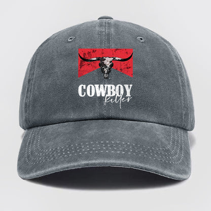 Vintage Western Cowboy Killer Washed Baseball Cap