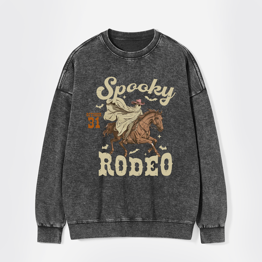 Spooky Rodeo Western Halloween Washed Sweatshirts