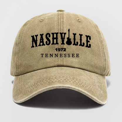 Nashville Tennessee Washed Baseball Cap