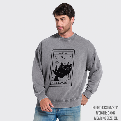 Tarot Cat Washed Sweatshirts