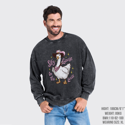 Silly Goose,On The Loose Washed Sweatshirts