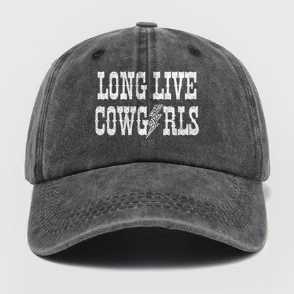 Long Live Cowgirl Washed Baseball Cap