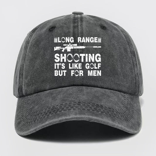 Long Range Shooting It's Like Golf Washed Baseball Cap