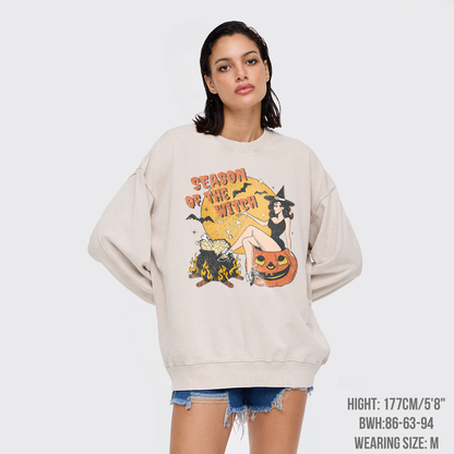 Season Of The Witch Halloween Washed Sweatshirts