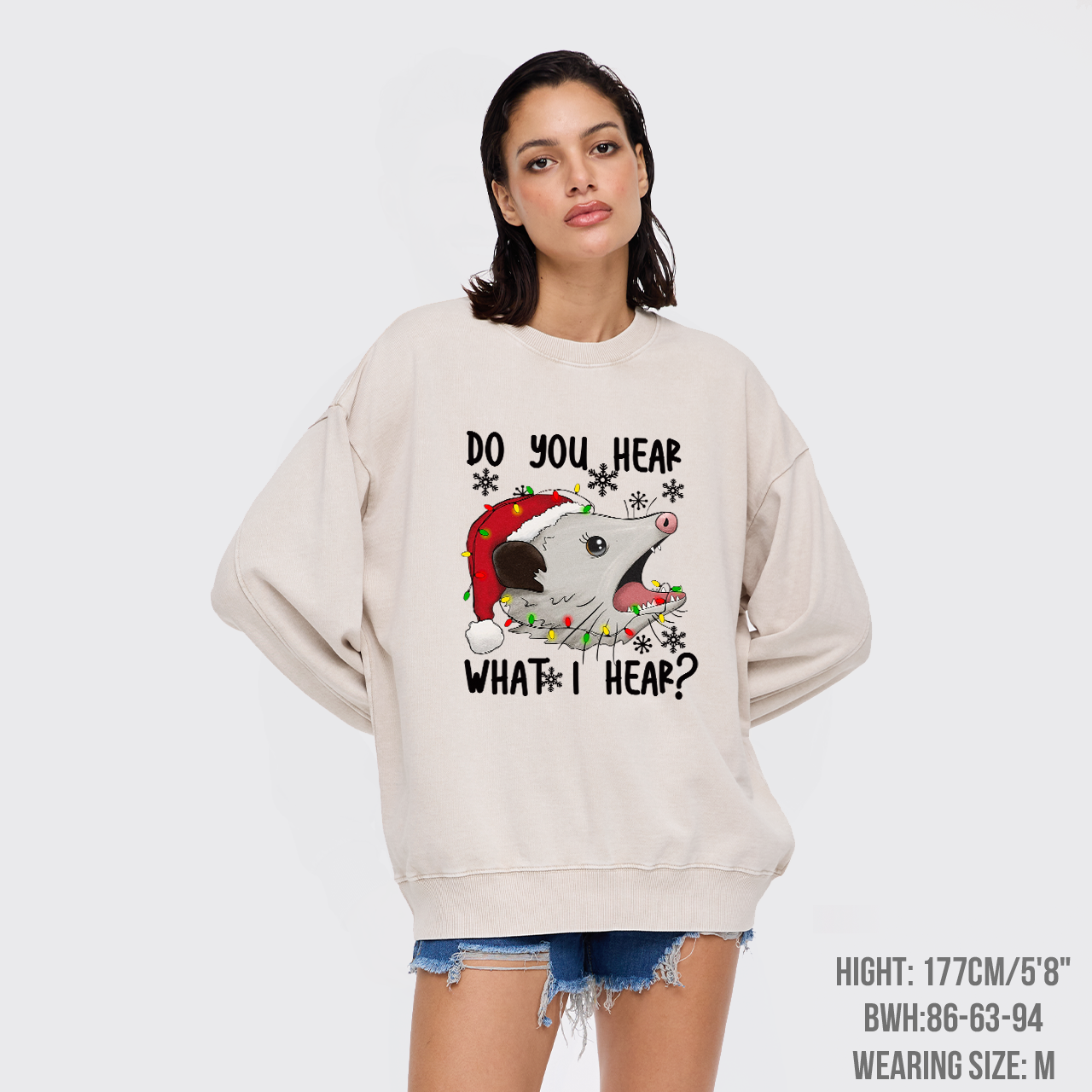 Do You Hear What I Hear Washed Sweatshirts
