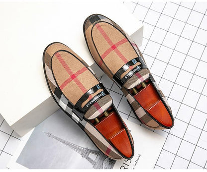 New classic formal color matching casual leather shoes 1024022105