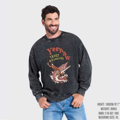 Wranglers Cowboy Fishing Club Washed Sweatshirts