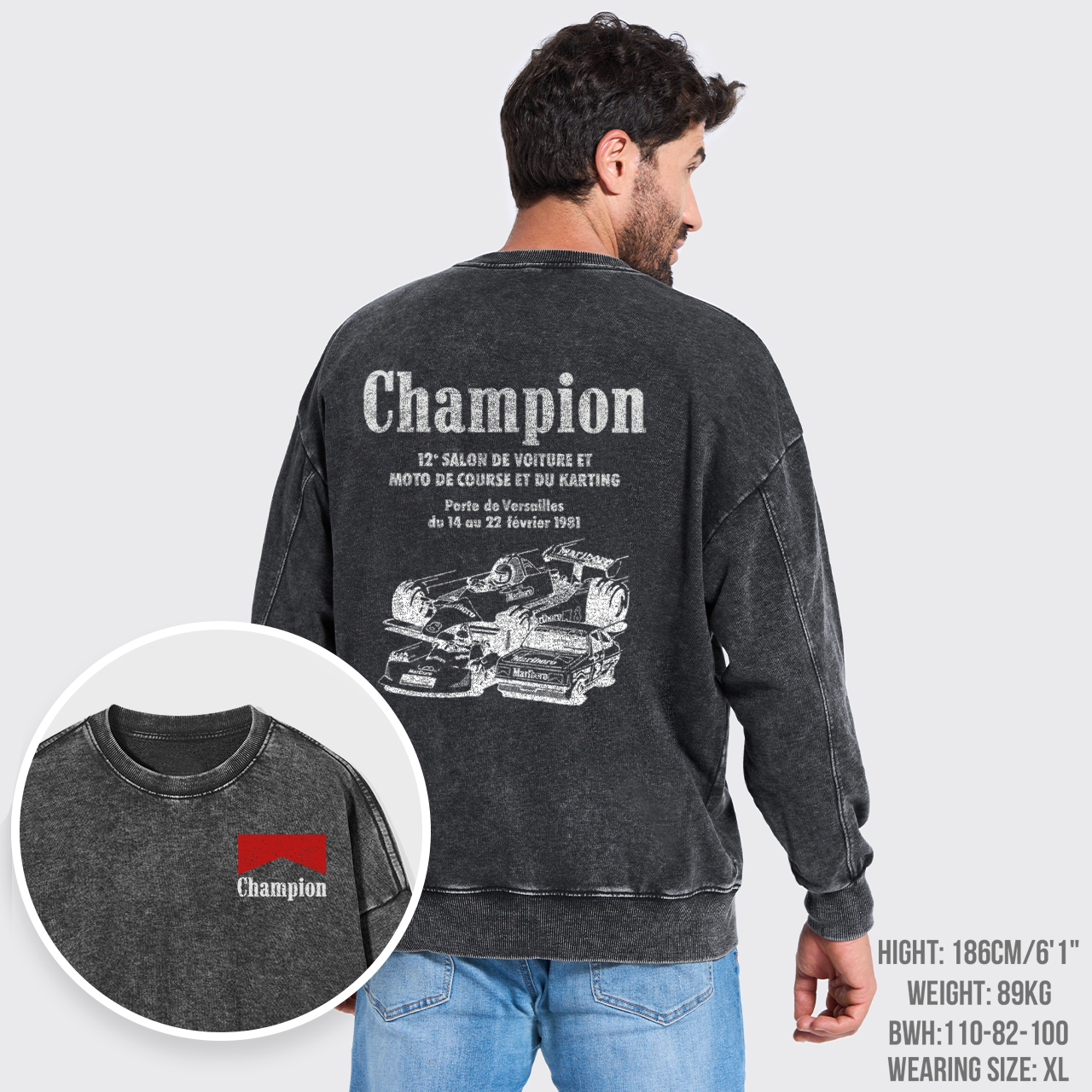 Paris Passion Racing Washed Sweatshirts