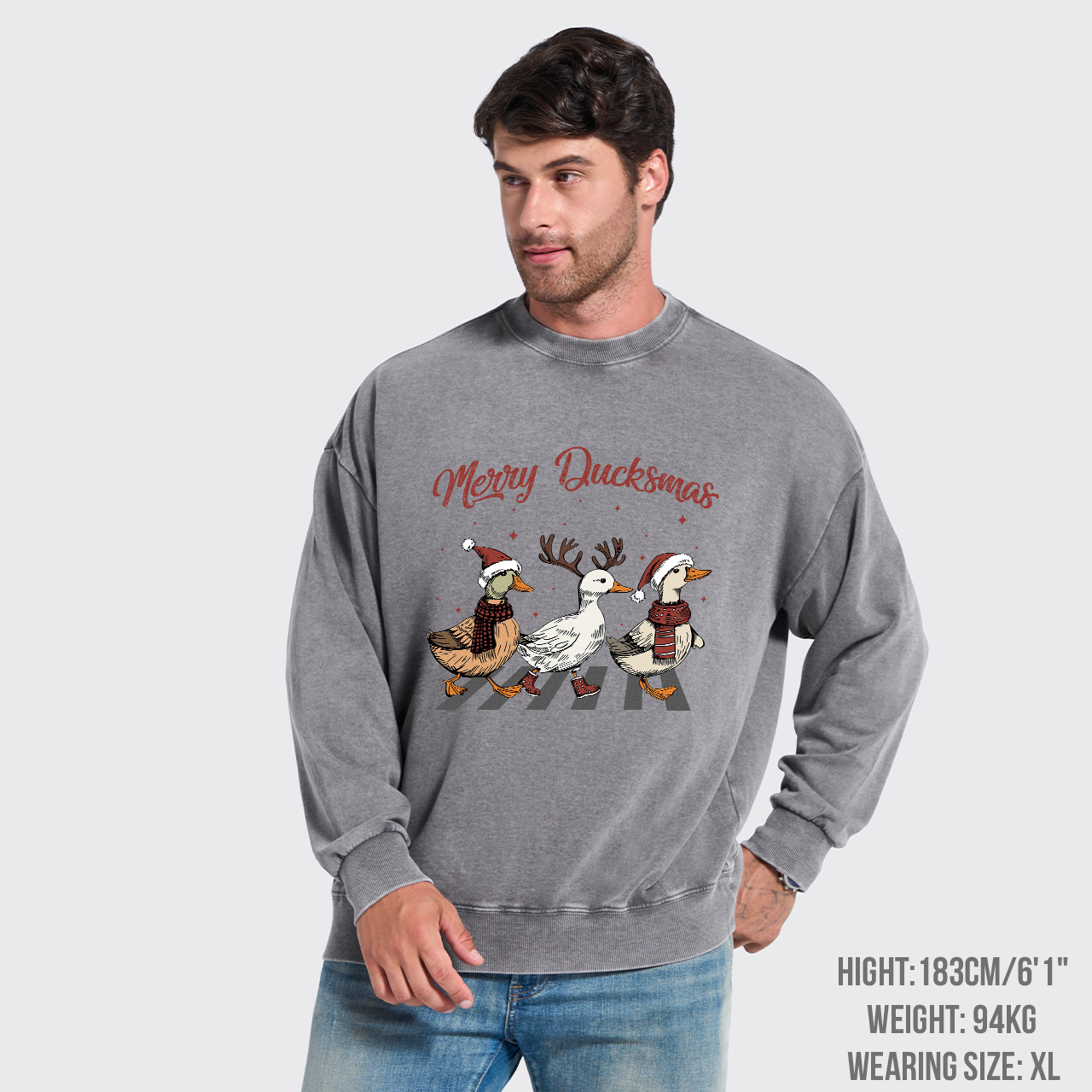 Merry Ducksmas Washed Sweatshirts