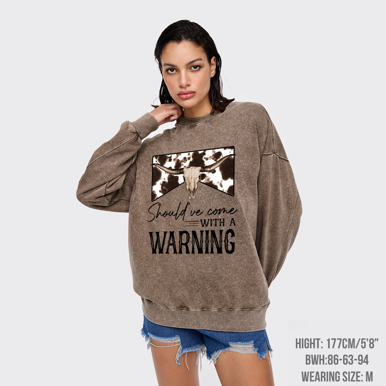 Should've Come With A Warning Washed Sweatshirts