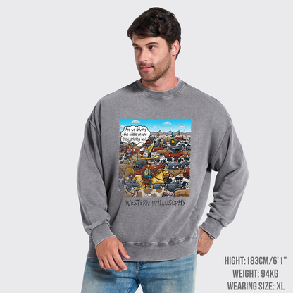 Cowboy Philsophy Washed Sweatshirts