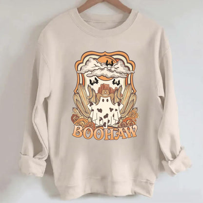 Halloween BooHaw Spooky Season Cowboy Sweatshirt