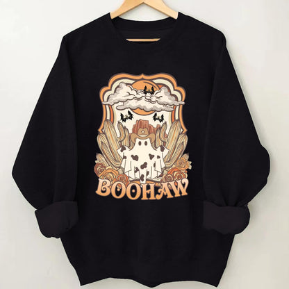 Halloween BooHaw Spooky Season Cowboy Sweatshirt