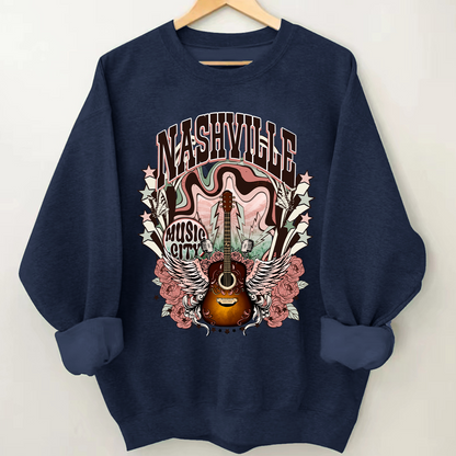 Western Nasville Music City Country Cowboy Sweatshirt